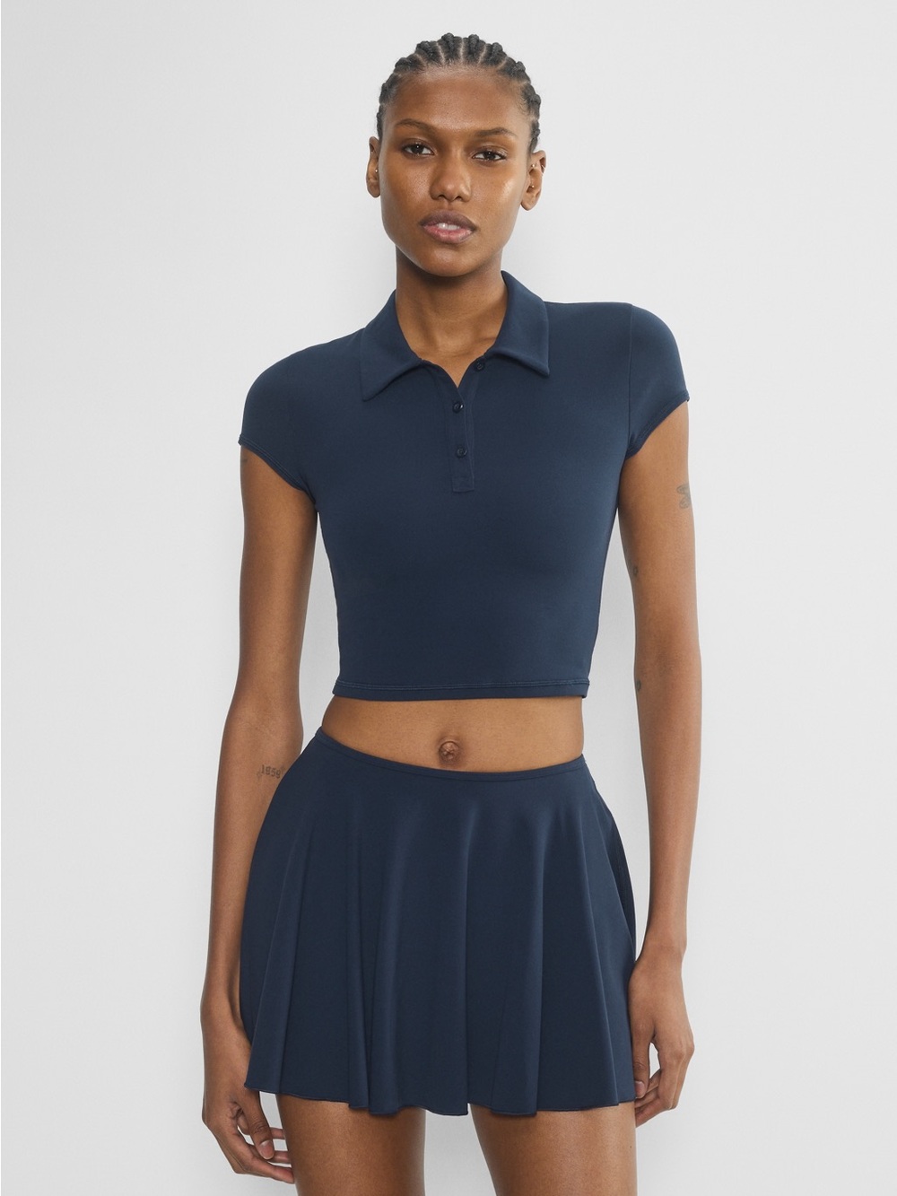 Aritzia Tennis Cropped Polo Top